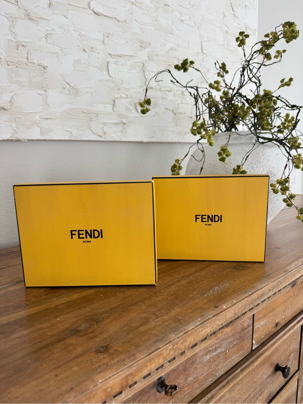 Fendi Yellow Branded Gift Boxes